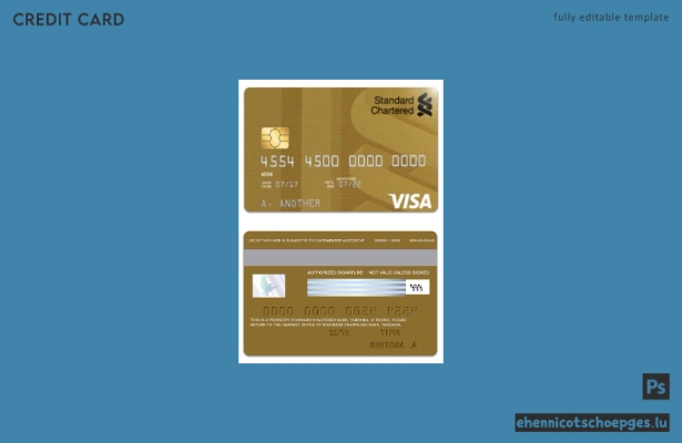 Beispielvorschau der Standard Chartered Bank Visa Gold Debitkarte aus Tansania